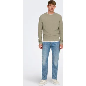 Pánský svetr Svetr ONLY & SONS Beige 9557487 M