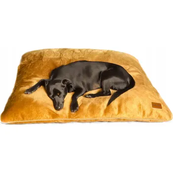 Pelíšek pro psa Pelíšek pro velkého psa, velurový polštář - Žlutá, XL, 100x100 cm