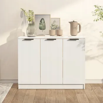 Komoda Komoda VidaXL 90,5 x 30 x 70 cm, bílá/přírodní