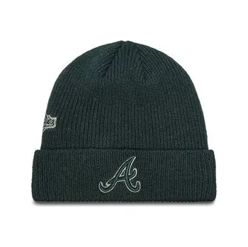 Čepice Čepice New Era Atlanta Braves World Series Patch Cuff Knit Beanie 60580730 Zelená OS