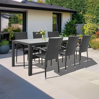 Zahradní sestava VIKING XL 6x Paris set 6 1 antracit černá