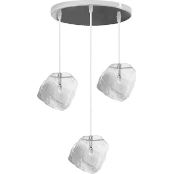 Stropní svítidlo 3 ICE - kov/sklo - čiré