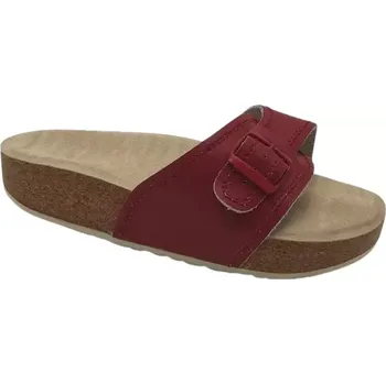 Dámská zdravotní obuv Korkové pantofle s masážní stélkou - červené, vel. 36 - 42 vel. 38 - délka vnitřní stélky 25,2 cm