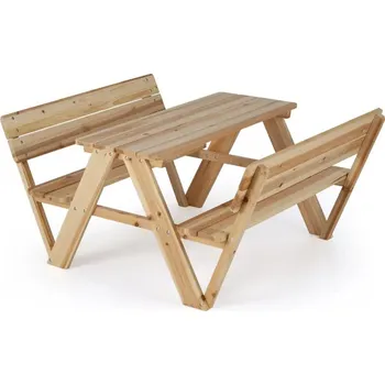 Dětský zahradní nábytek Dětský piknikový stůl, přírodní