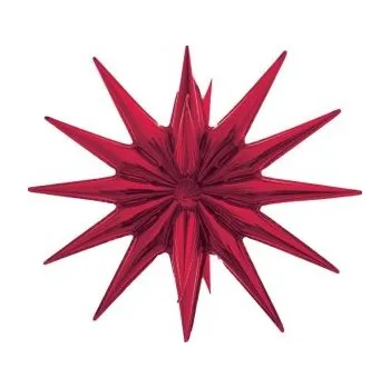 Hvězda 3D červená - fóliový balónek