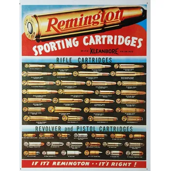 Plechová cedule Cedule REMINGTON - náboje (Cedule REMINGTON - náboje)