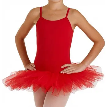 Dívčí oblečení Intermezzo,Dětský trikot s přišitou balerínkou 3152, červená 128-140