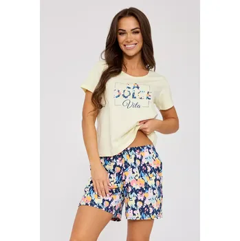 DÁMSKÉ PYŽAMO KR 880/331 DOLCE VITA Žlutá XL