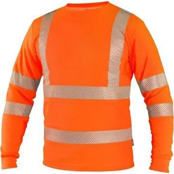 Pánské tričko Tričko CXS OLDHAM, dlouhý rukáv, výstražné, pánské, oranžové, vel. 2XL