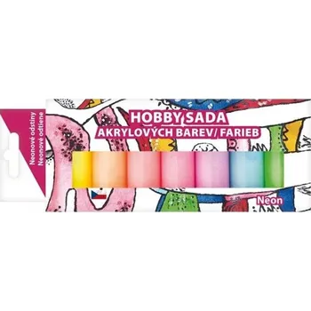 Speciální výtvarná barva Sada akrylových barev 7 x 15 g, NEON