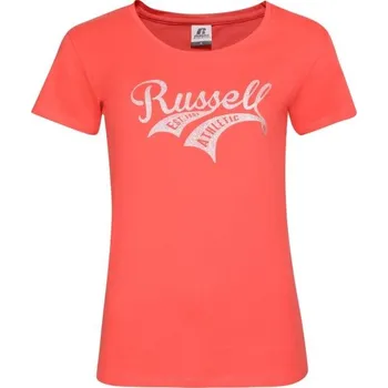Dámské oblečení Dámské tričko Russell Athletic TEE SHIRT S Oranžová, Stříbrná