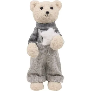 Party dekorace Medvěd na postavení 17 x 36 x 16 cm, šedý