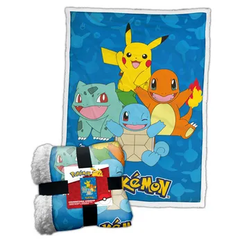 Povlečení Fleecová deka - Pokémon Happy Crew 100x150cm