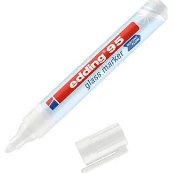 Kancelářské potřeby Popisovač na sklo edding 95, bílý