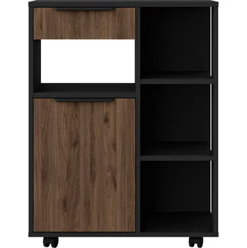 Příborník a kredenc Kredenc příborník MONZA | 70 cm | na kolečkách | černá/ořech okapi