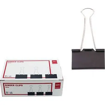 Binder clip DELI 51mm, 12ks