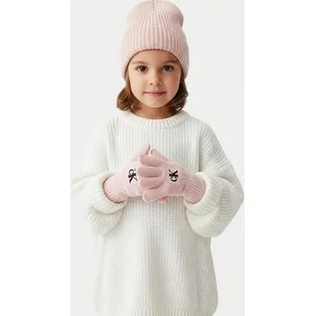 Rukavice Dětské rukavice Calvin Klein Jeans Monogram IU0IU00363 Růžová L_XL