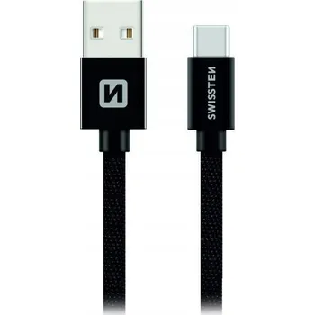 Datový kabel Kabel Swissten USB - USB typ C 3 m černý