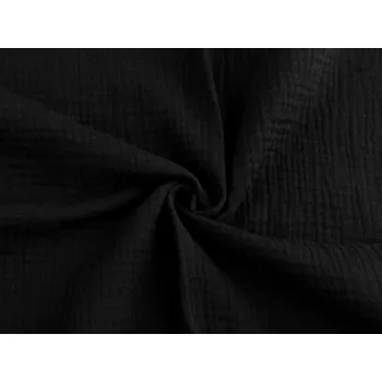 Mušelín / dvojitá gázovina, střední, 19 (7) černá