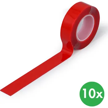 Průmyslové lepidlo B2B Partner Oboustranná akrylová transparentní páska 19 mm x 2 m, balení 10 ks