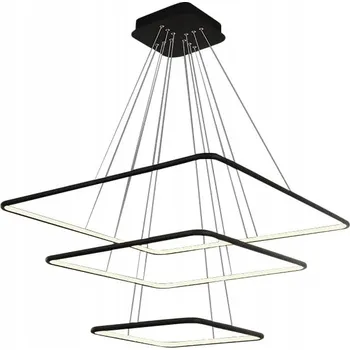 Závěsné svítidlo Milagro černé 3-bodové LED 120x80 cm industriální
