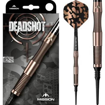 Šipky Mission Dead Shot Darts Soft Tips 95% Bronze 19 g