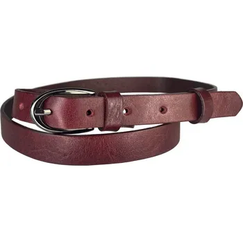 Opasek PENNY BELTS Kožený opasek 20-205-95 bordo - 80 cm