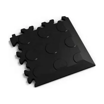 vinylová podlaha Zátěžová podlaha Fortelock Industry Ultra, dezén penízky, roh, černý