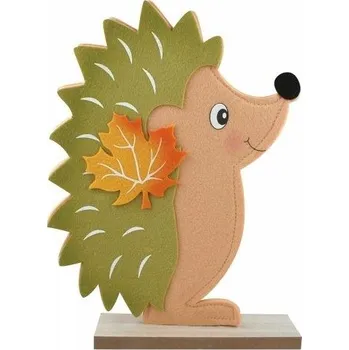 Ježek filcový zelený 18 x 30,5 x 5 cm na postavení