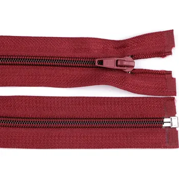 Zip Spirálový zip No 5 délka 35 cm bundový POL, malé, 178 bordó