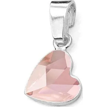 Přívěsek Stříbrný přívěsek se srdcem Crystals from Swarovski Rosaline