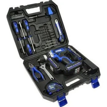 Akumulátorový šroubovák 18 V + nářadí, 46 ks GEKO