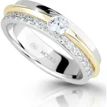 Bicolor stříbrný prsten se zirkony M16023 Modesi / Obvod: 56 mm - 56 mm