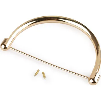 Kovové ucho na kabelku 8x13 cm, velké, 1 zlatá klasik