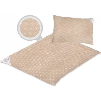 Dětská deka Eva Kiedroňová SET 4v1 - Přikrývka - Béžový s bílými tečkami + Zdarma webinář - Mít peřinku není všechno