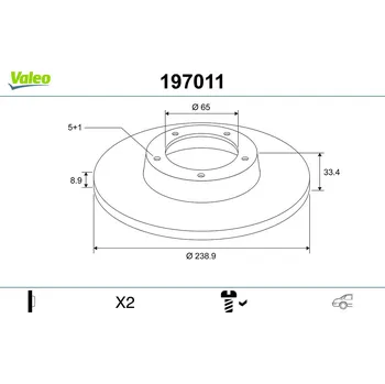 Brzdový kotouč Brzdový kotouč VALEO 197011