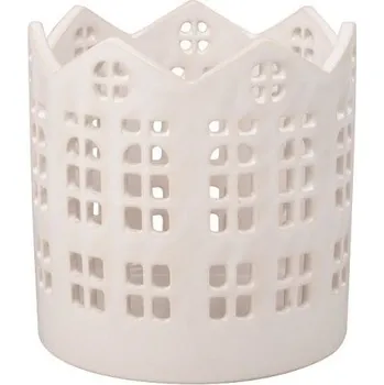 Svícen Svícen domky z keramiky 10,5 x 11 x 10,5 cm