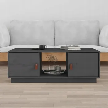 Konferenční stolek Konferenční stolek, šedý, 100x50x35 cm, masivní borové dřevo