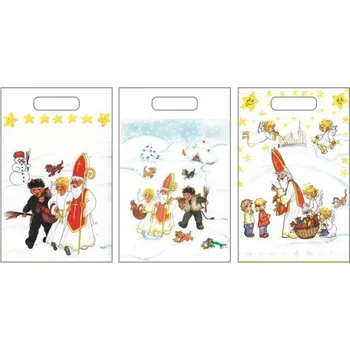 Dárková taška Taška igelitová mikulášské motivy 36x27 cm