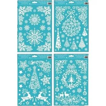 Okenní dekorace Okenní fólie s glitrem 20x30 cm