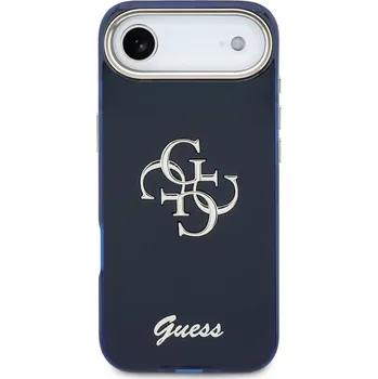 Pouzdro na mobilní telefon Zadní kryt Guess IML 4G Script Metal Logo pro Apple iPhone Air, modrá