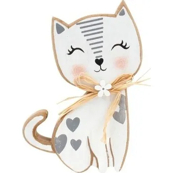 Kočka dřevěná na postavení 15 cm [A]