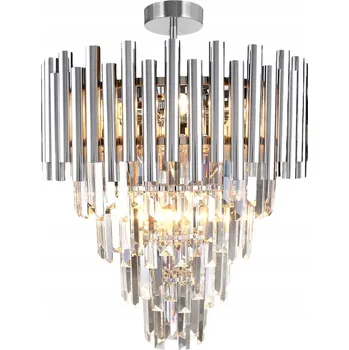 Kulatý Stropní Svítidlo Milagro 45 x 45 cm, bezbarvá, stříbrná