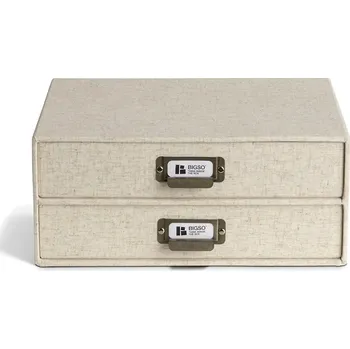 Úložný box Stolní organizér Bigso Box of Sweden Birger 33 x 25,5 x 14,5 cm 9431N6073.99 béžová 01X