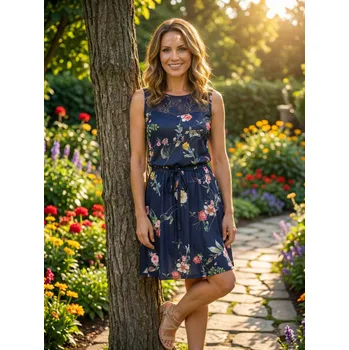 Dámské šaty Dámské šaty KIXMI JUDITTA TMAVĚ MODRÁ S