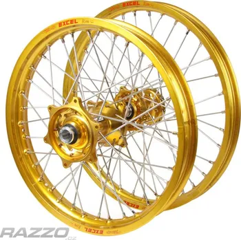 Kolo pro motocykl MX sada kol HaanWheels Stark Varg - Excel Gold 21x1,6 + 19x2,15 / Gold Hub