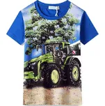 DĚTSKÉ TRIČKO S TRAKTOREM a krátkým rukávem Barva: Modrá, Velikost: 98