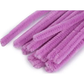 Chlupaté drátky na tvoření Ø6 mm délka cca 30 cm - (A051) fialková (20 ks)