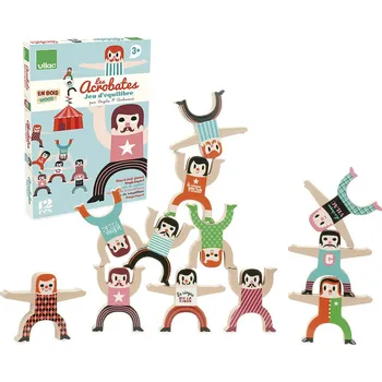 Dřevěná hračka Vilac - Dřevěné postavičky akrobati