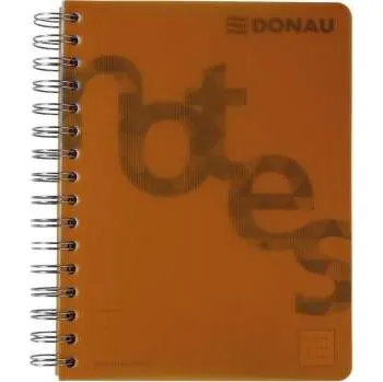 Blok Kroužkový blok Donau College A5, čtverečkovaný - oranžový, 140 listů